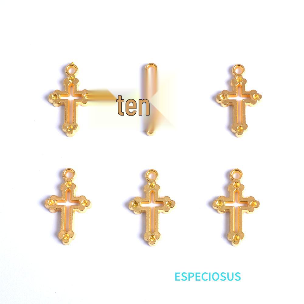 DIY Schmuckperlen & Handgefertigte Halskettenmaterialien: CCB Weiß K Farbe Hohlkreuz Anhänger