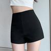 Black suit shorts women's summer wear high waist A word tight elastic anti-light safety leggings hot pants