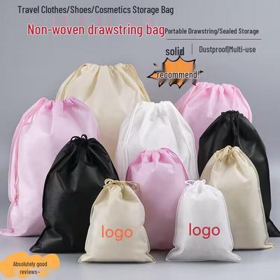 Sac de Rangement anti-poussière non tissé à Double cordon de serrage avec Logo pour Chaussures et Vêtements