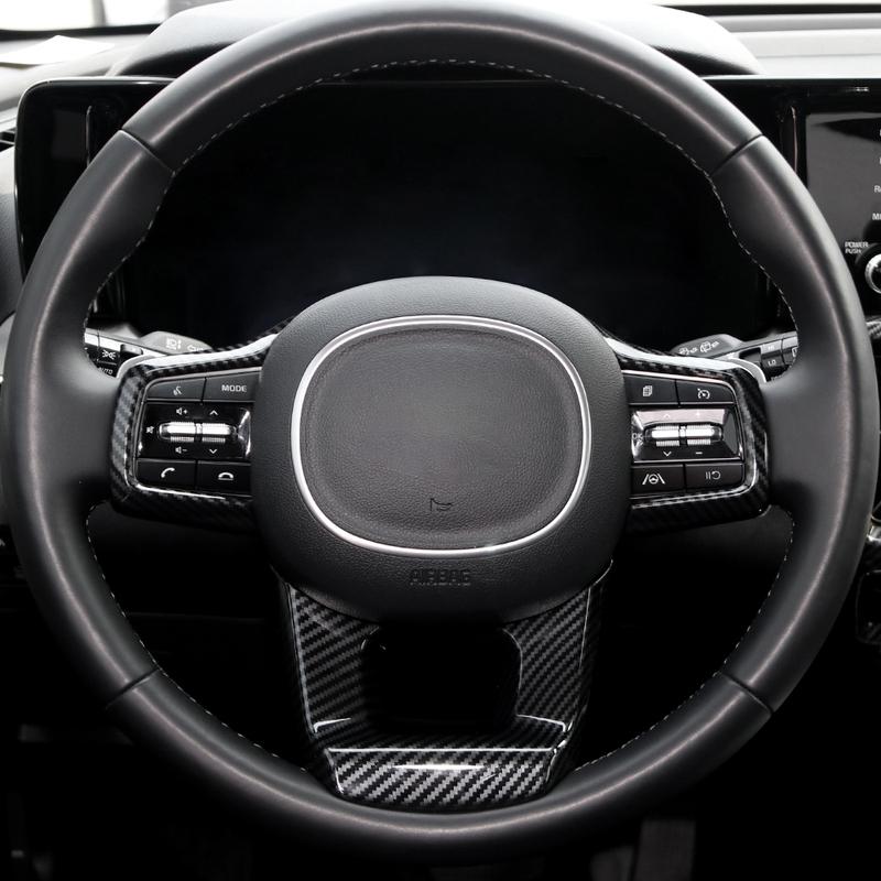 Carbon Fiber ABS Steering Wheel Switch Button Frame Decorative Cover Trim Interior Decal For Kia Sorento MQ4 -2026 LHD/RHD