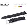 Seiko Men's Leather Watch Band 19mm Black with Care Instructions