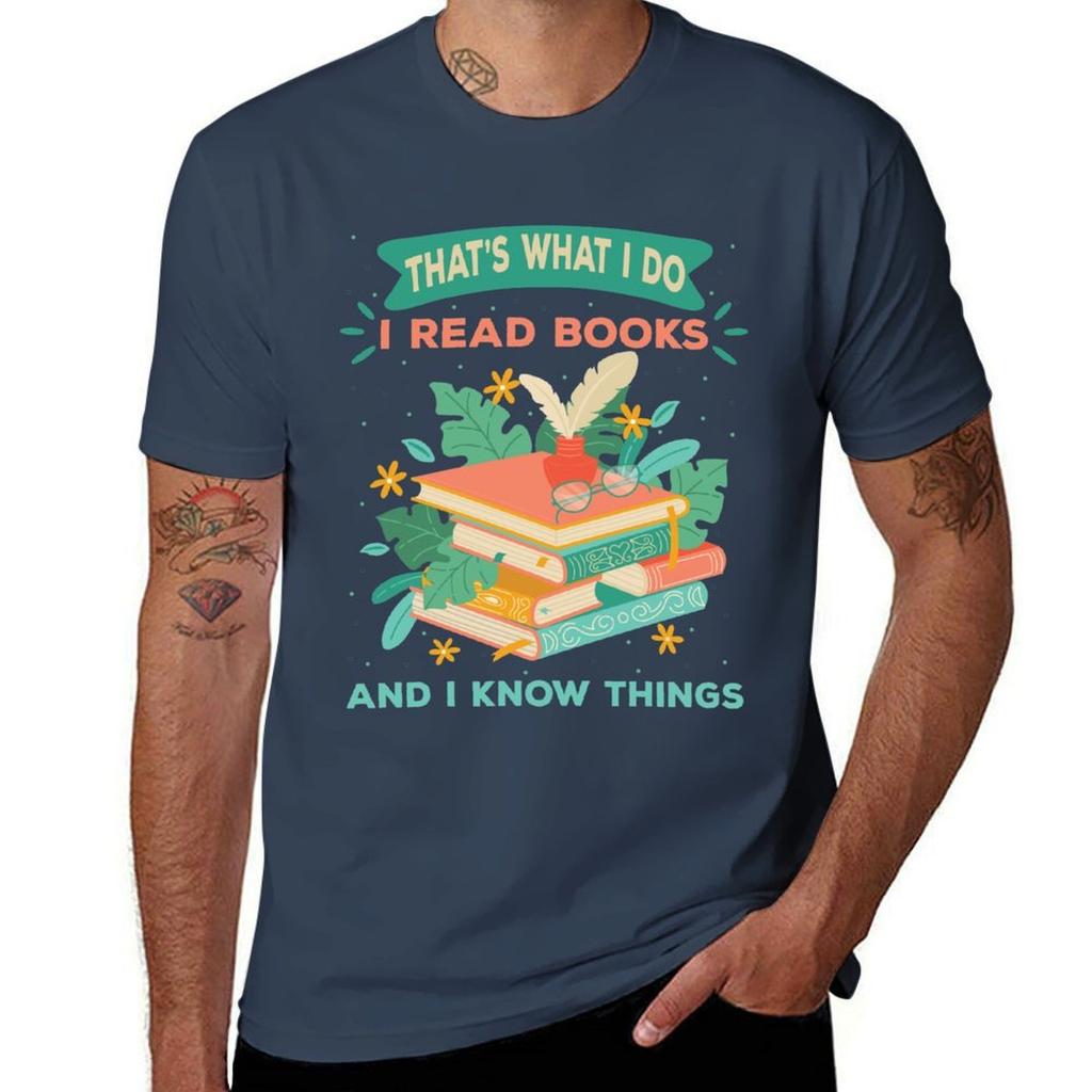 Thats What I Do I Read Books And I Know Things Tshirt Lightweight Print Tshirt