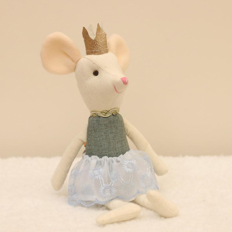 Bambole di peluche Animali di peluche Cartoni animati Giocattoli per bambini per bambine Regalo di compleanno Natale famiglia di topi casa delle bambole