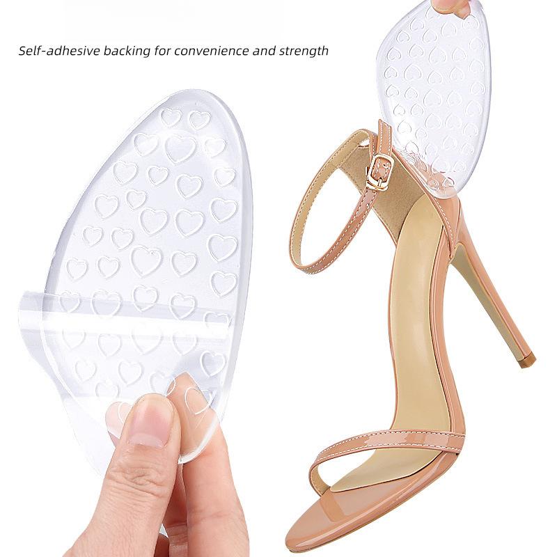 Forefoot Pad High Heels Comfortable Anti-wear Forefoot Stick Foot Forefoot Heart-shaped Particles Massage Soft Shock Absorption Half Size Pad