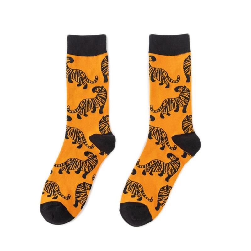 Men s Funny Skull Crew Socks Cartoon Alien Design Cotton Casual Socks Halloween Sock for Hip Hop Parties