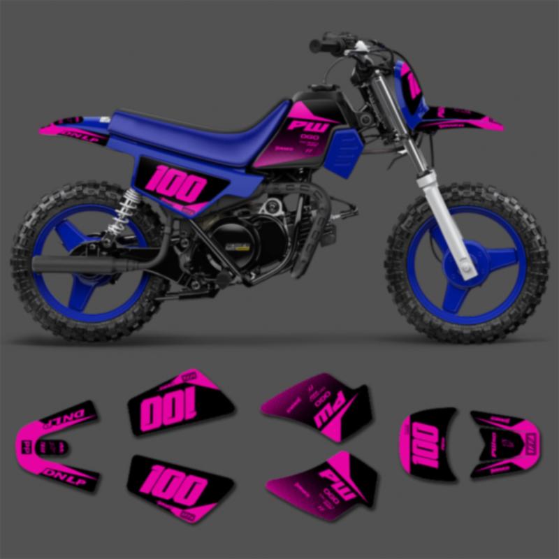PowerZone Custom Team Graphics Decals Stickers Kit For YAMAHA PW50 Motorcycle Stickers Kits