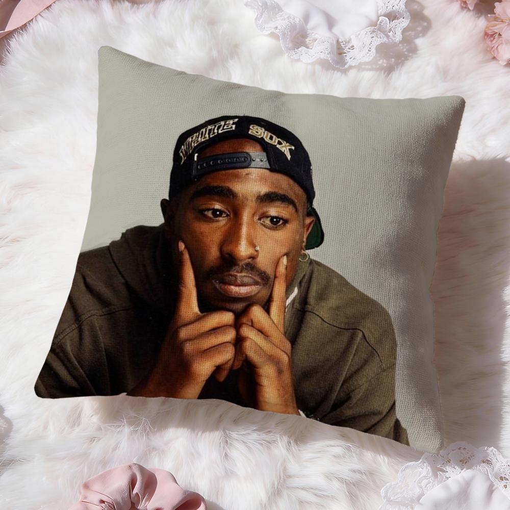 2P-PAC Tupac S-Shakur Cushion Cover Premium Comfort Reversible Pillow Cove -Two in One Design for Any Room & Car Interior
