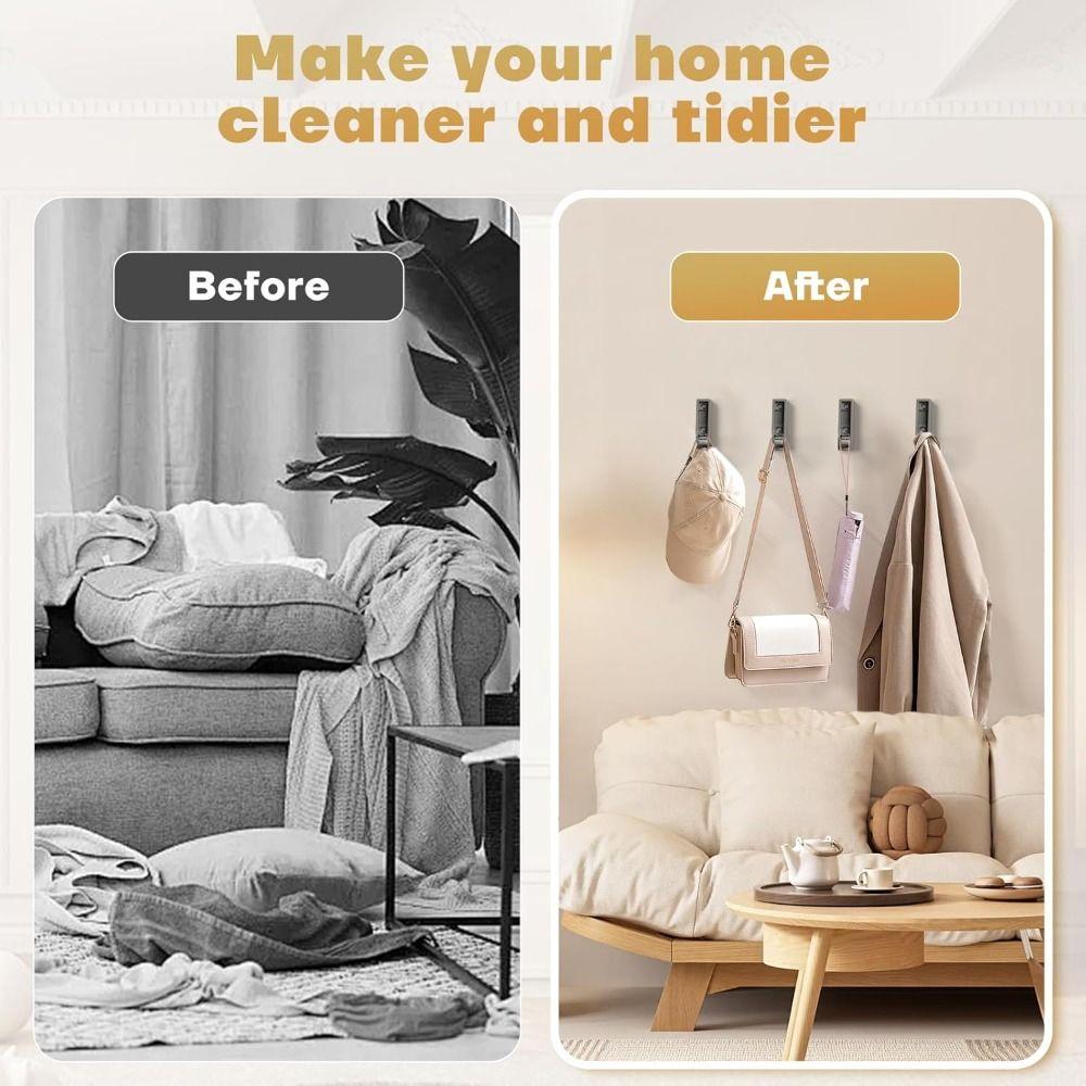 Heavy Duty Foldable Coat Hooks Wall Mounted Fold Up Hooks Folding Wall Hook  for Wall Hanging Coat