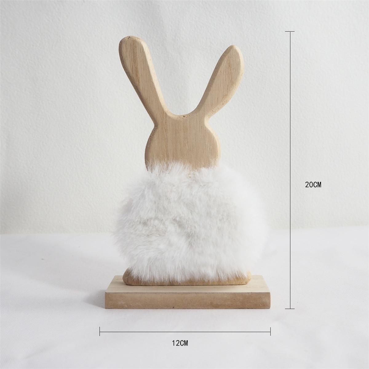 

Деревянный пасхальный кролик, карлик, милый кролик, украшения для дома, рабочего стола, пасхальный подарок, украшения для дома