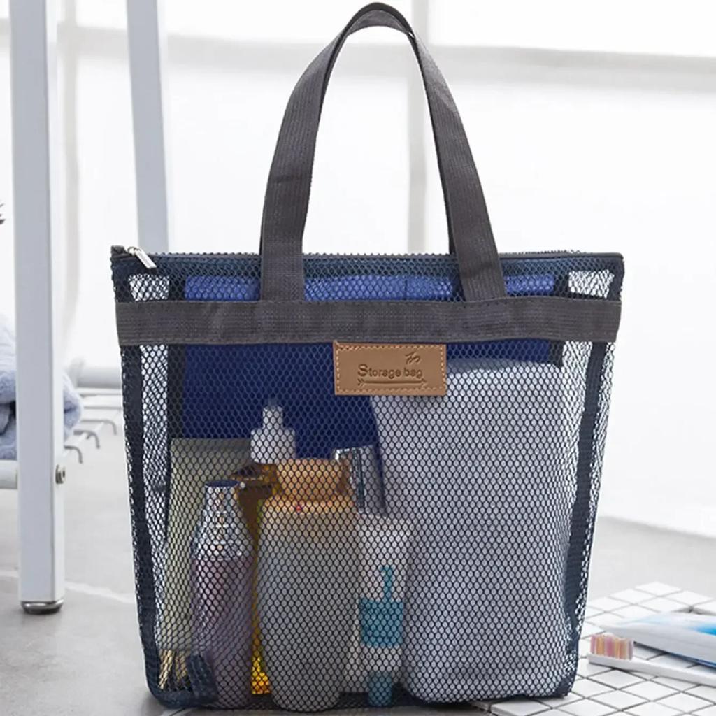 Large Travel Bag Organization Storage Bag Reusable Eco Bag Clothing Portable Outdoor Beach Mesh Pouch Bathroom Wash Bag Package