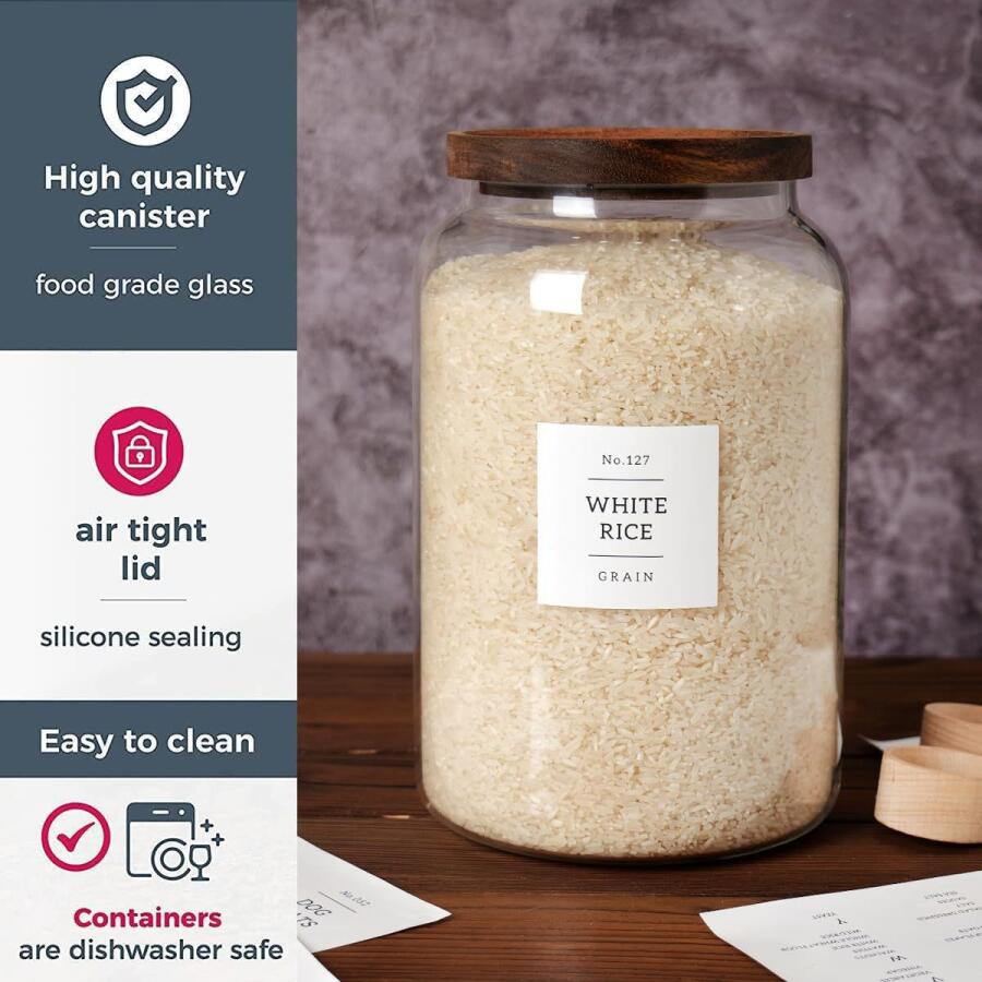 High Borosilicate Glass Sealed Jar Large Capacity Home Tea Coffee Storage Container Kitchen Organizing Jar