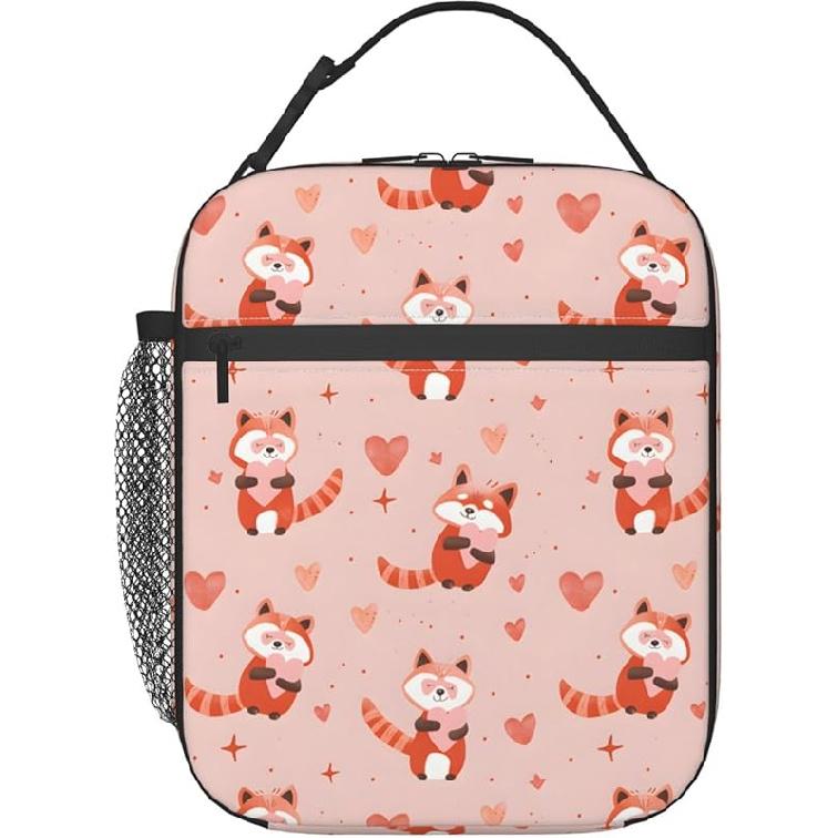 Pink Marble Lunch Box for Women Men, Insulated Lunch Box, Reusable Lunch Bag for Office, Work, Picnic, Travel