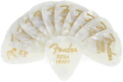 Fender Pick 351 Shape Premium Extra White 12 Count Picks, Heavy, Moto,