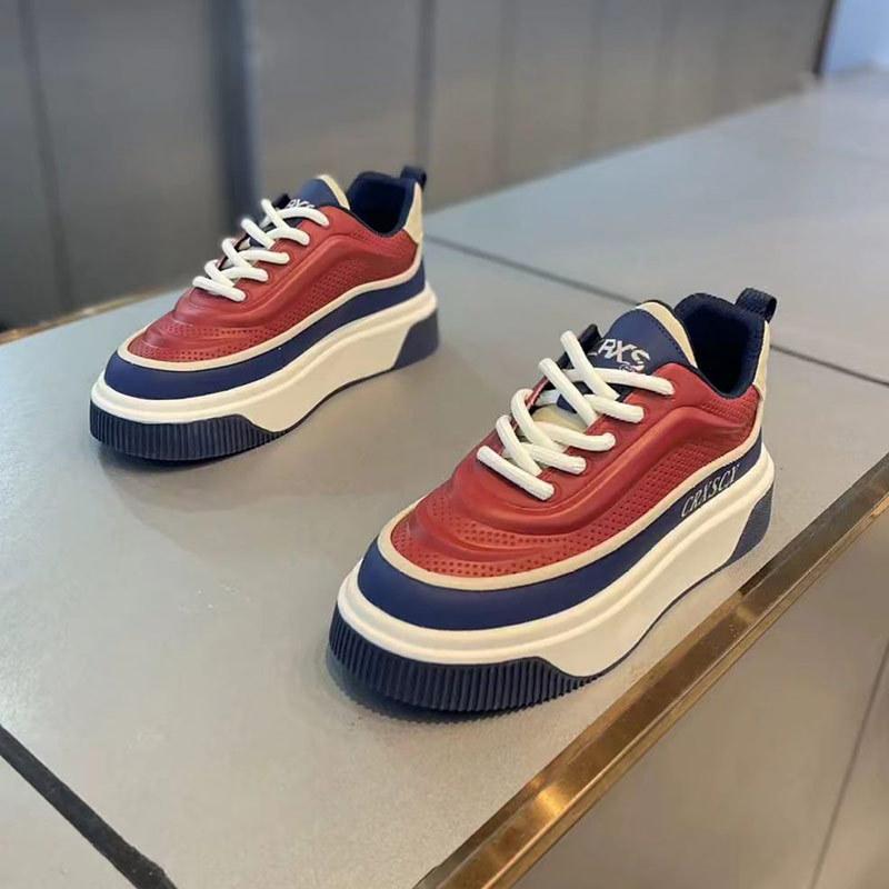 Spring and autumn new low-top thick baseplate shoes youth breathable and comfortable sports and leisure shoes cr