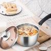 Saucepan with Lid 2 Qt Sauce Cooking Pot Milk Pan Stainless Steel Professional with Long Heatproof Handle for Home Kitchen Rest