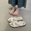 Sandales à plateforme femme polyvalente petite fée 2025 nouveau rétro semelle souple style romain mot avec sandales plates été