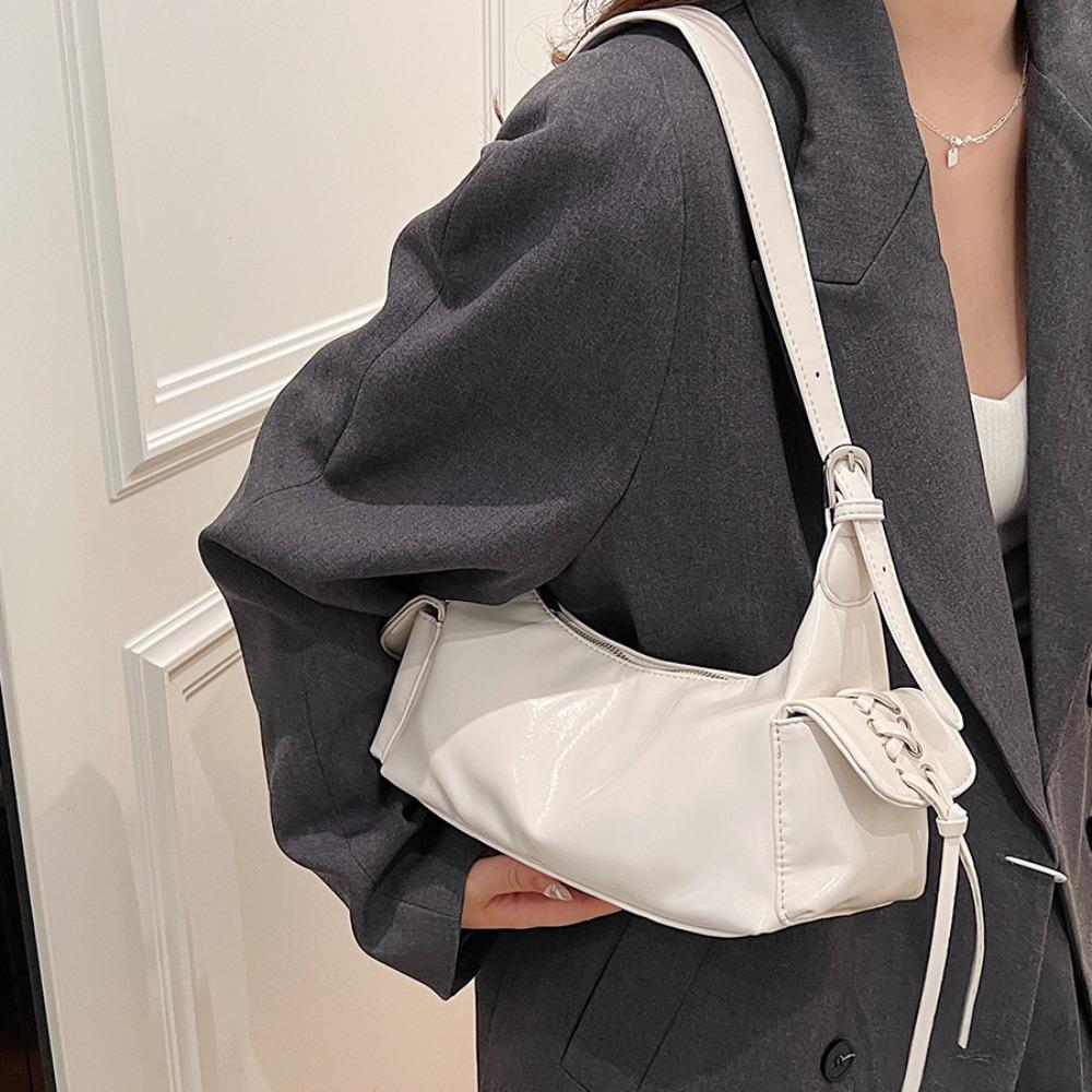 

Large Capacity Y2K Armpit Bag Retro Pillow Handbag Vintage Hobo Bag Women бежевый