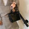 PU Leather Square Shoulder Bag Elegant Ladies Bucket Bag Casual Vintage Crossbody Bag  Outdoor