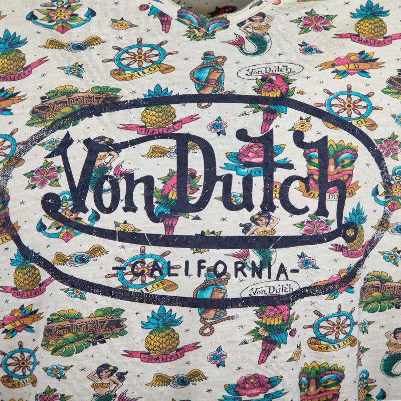 Мужская футболка с логотипом VON DUTCH по всей груди
