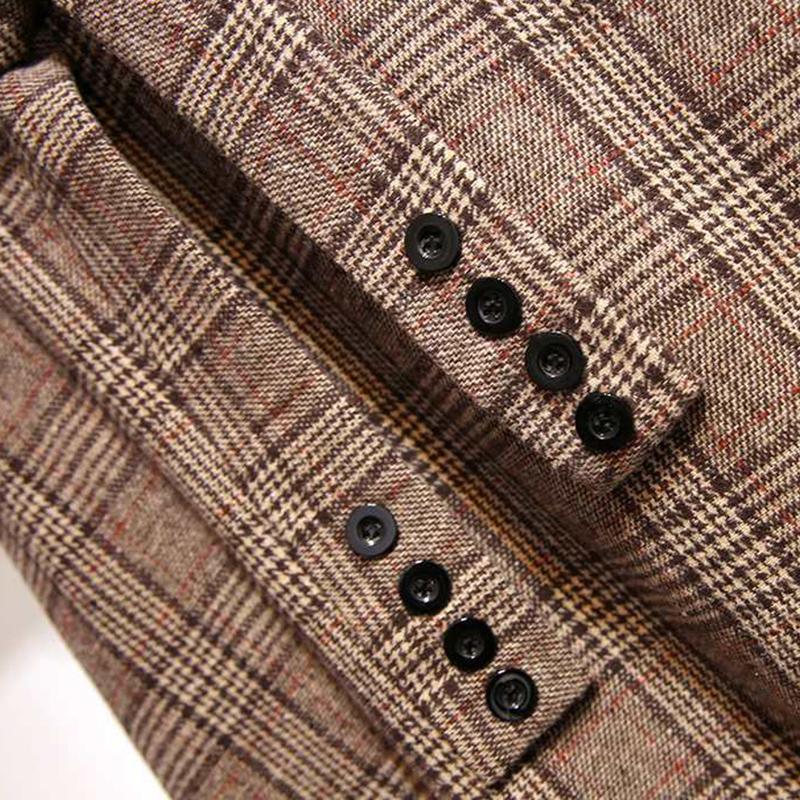 Wollkarierter Rock für Frauen Vintage Hohe Taille Herbst Winter Rock Frau mit Gürtel A-Linie Lange Röcke Damen