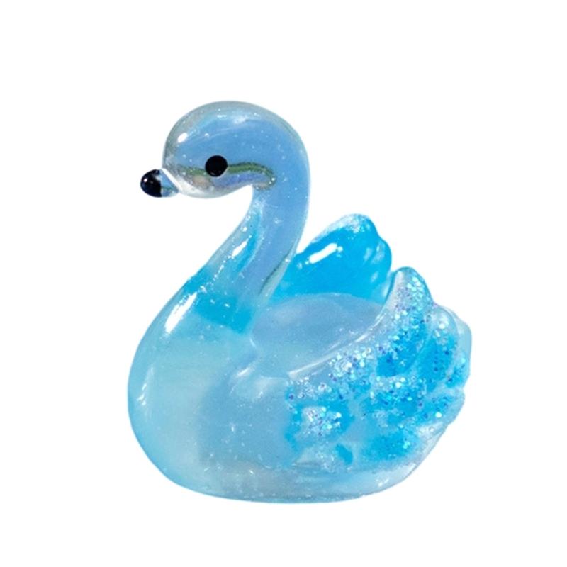 4 Pezzi Anatre Trasparenti Carine Resina Miniatura Figure Ornamenti Per Arte Fatta a Mano E Casa Giardino Decorazione Accessori Regalo