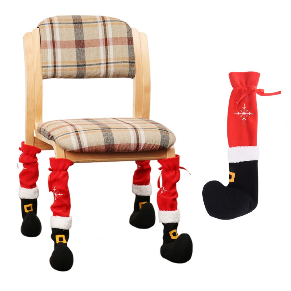 Rentier Stuhlbeinschoner Festliche Stuhldekorationen Festliche Weihnachts-Stuhlbeinbezüge für Heim Esszimmer Deko für Weihnachten