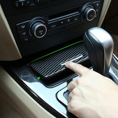 Z włókna węglowego wnętrze samochodu sterowanie centralne pokrywa zapalniczki samochodowej naklejka tapicerka dla BMW serii 3 E90 E92 2005 - 2011