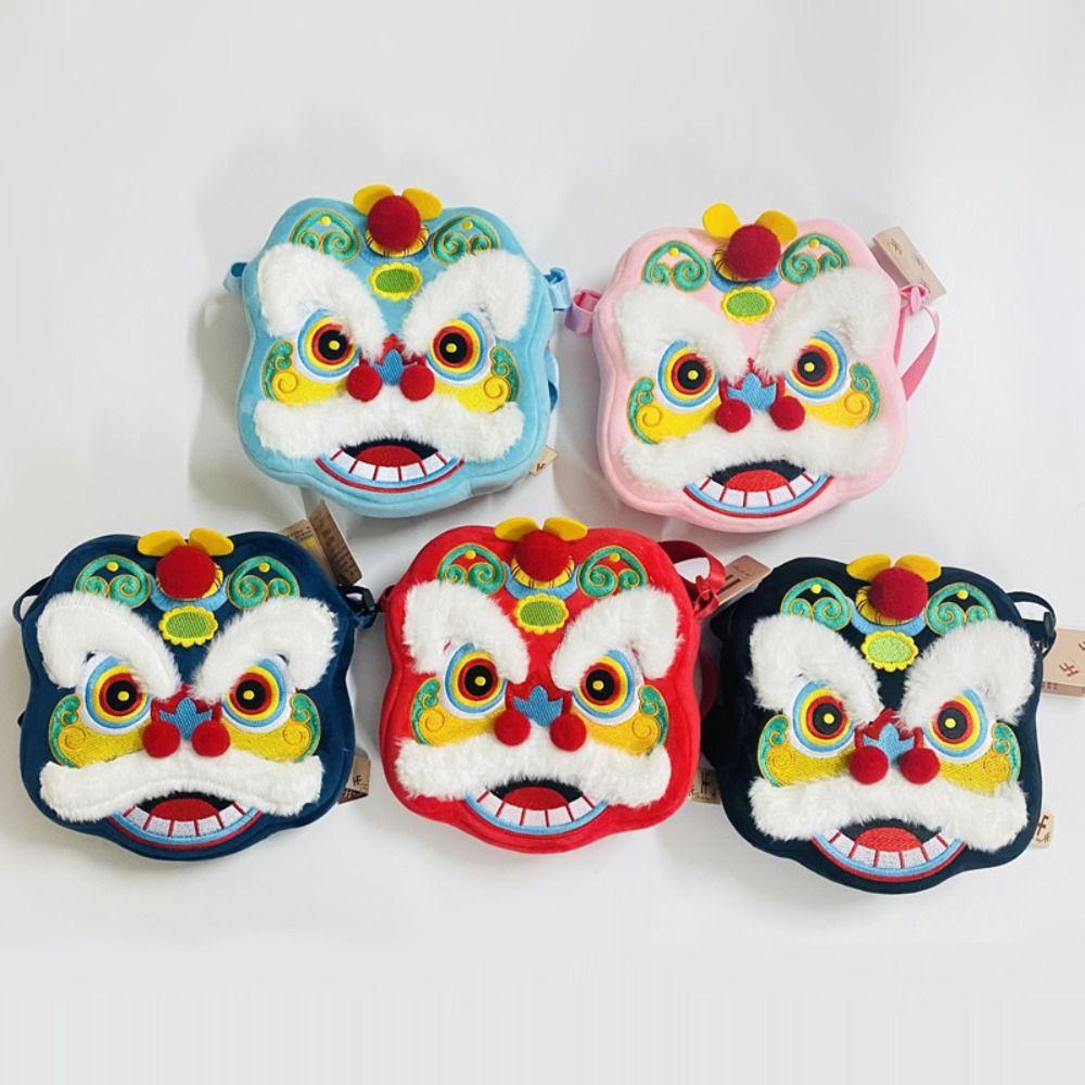 Wallet Chinese Dancing Lion Bag Plush Lion Dance Coin Pruse Cute Chinese New Year