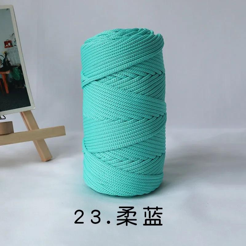 300g/4mm Polyester Nylon Mischgarn Große Rolle Runder Hohlfaden DIY Handgewebtes Wandteppich Dekorationsgarn Häkelstrang