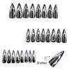 European & American Hot Selling Long Spicy Silver Pointed Wearable False Nails