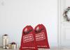 Printtoo 2 Pcs Santa Gift Sack For Kids Presents Xmas Bag Christmas Sack Personalized Bags Large 27x20 Inch