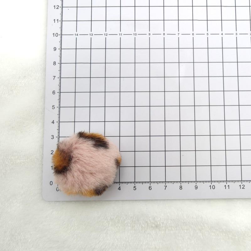 Leopard Print Faux Fur Pompon - Trendy 4mm Artificial Fur Ball for Jewelry and Hanging Accessories.