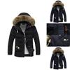 Luxurious Faux Fur Hooded Mens Parka Padded Lined Winter Jacket Warm Coat