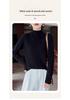 Autumn/Winter Women's Double-Ply Thick Wool Half-High Collar Raglan Sleeve Sweater 
