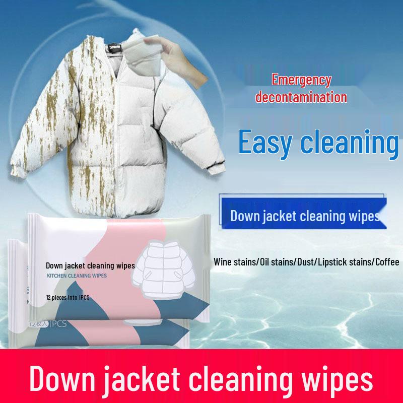 Dry Cleaning Wipes: No-Wash Oil & Stain Remover for Down Jackets