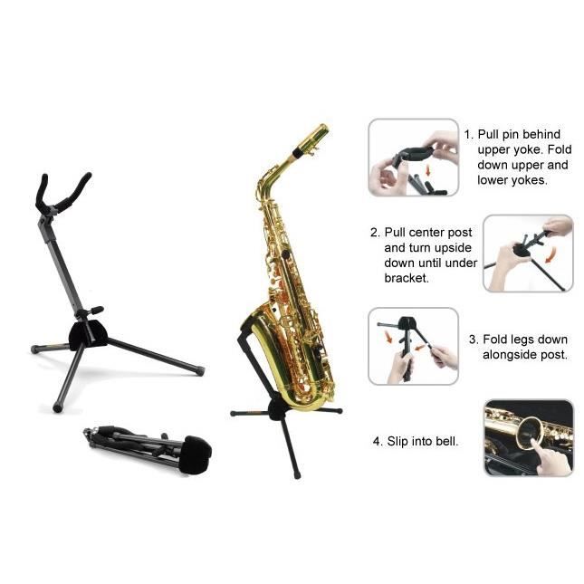 Hercules ds431b support saxophone alto travlite