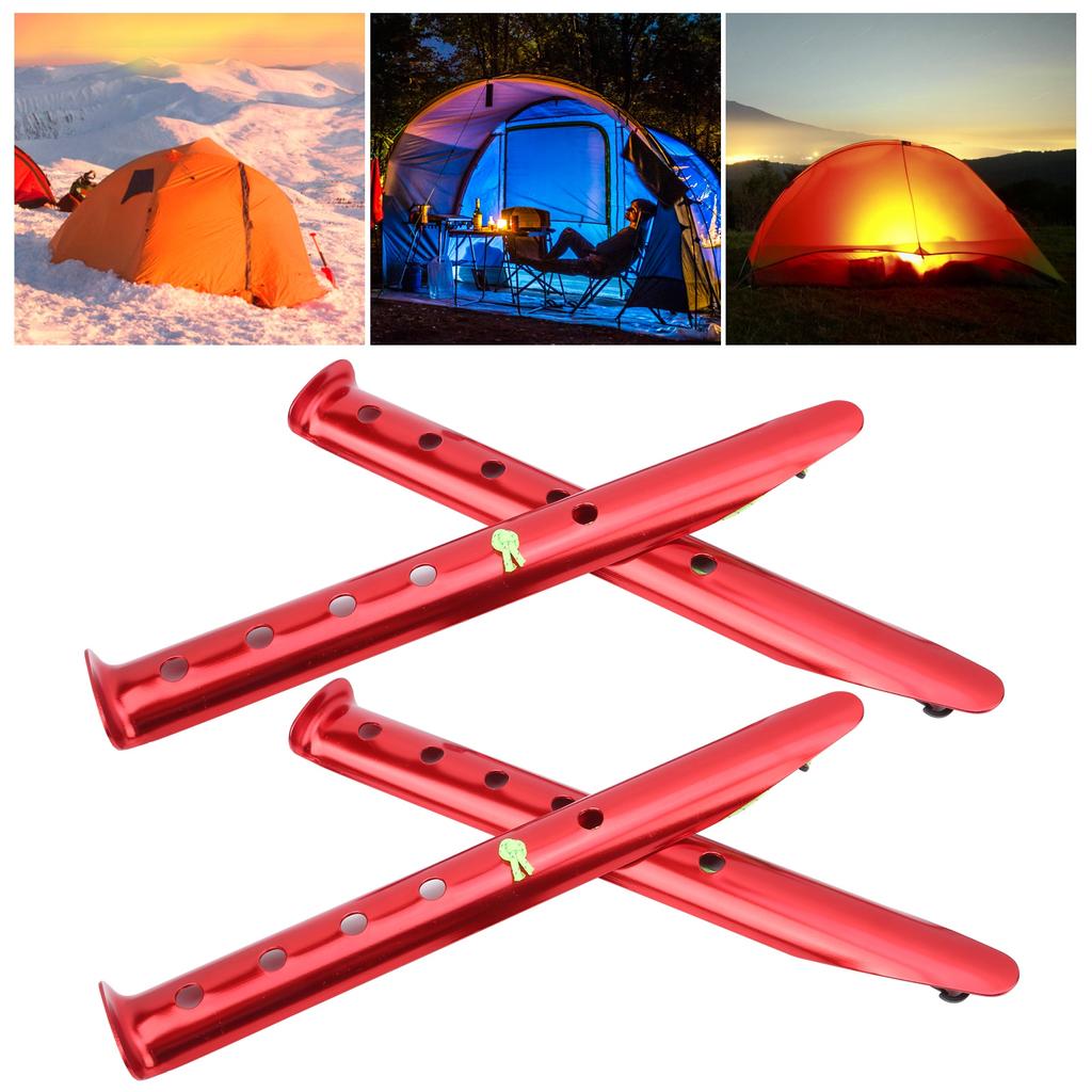 4pcs Aluminium Alloy Tent Pegs Stake Windproof Ushaped Snow Mud Nails Camping Equipment