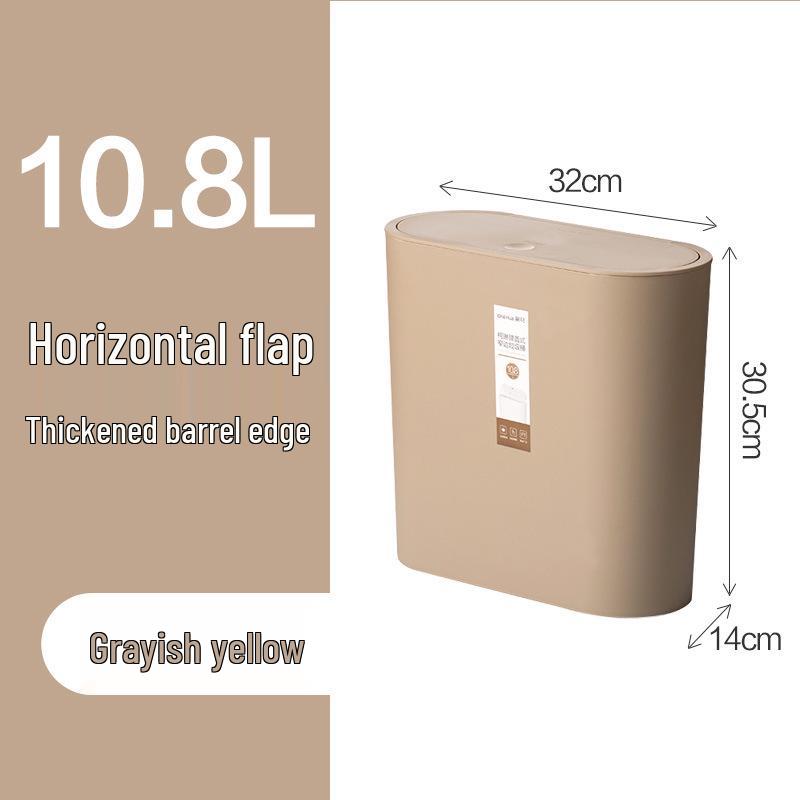 Cubo de Basura de Plástico Camellia Nórdico con Tapa Abatible para Cocina, Baño o Aseo