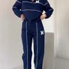 Casual Sports Suit Autumn and Winter New Women's Sweater Letter Print Long sleeve Trousers Blazer Set