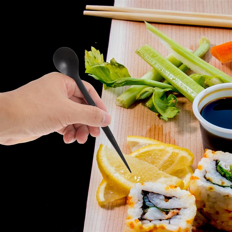 Multifunktionales Küchenutensil 2in1 Essbesteck Tragbarer Löffel und Essstäbchen Edelstahl Besteck Metall Löffel Essstäbchen