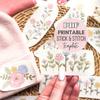 Florals Embroidery Paper Stencil for Craft Simple Designs Ideal for Adults and Kids