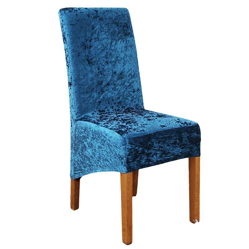 Stylish Crushed Velvet Dining Chair Covers With Secure Fit And Quick Recovery Stretch