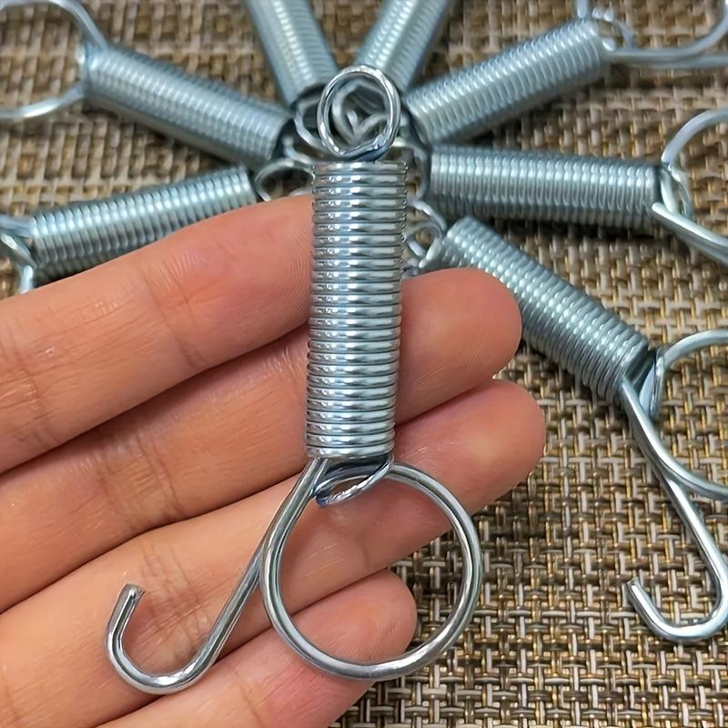 10Pcs Multipurpose Spring Animal Cage Latches Lock Spring Rabbit Cage Door Tension Spring with Hook