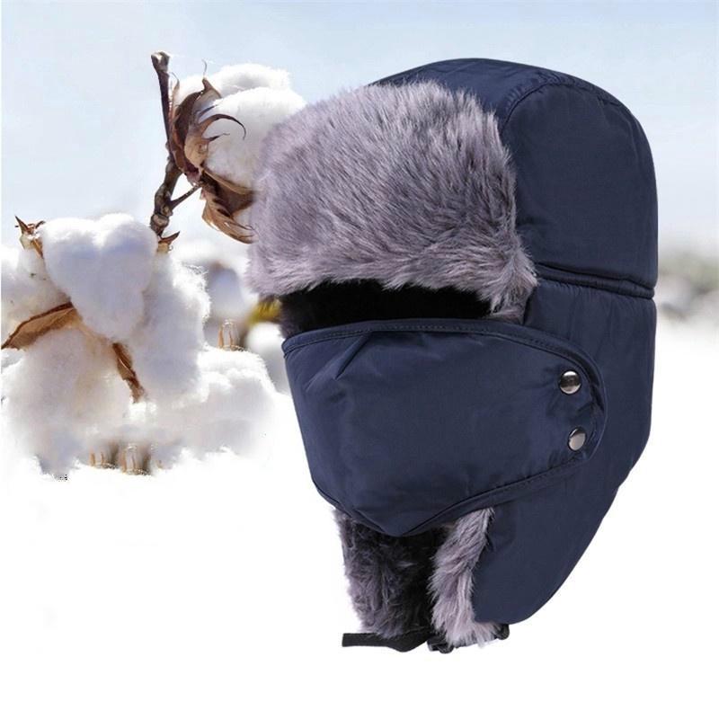 Neue Winter Outdoor Winddichte Mütze Modische Pelzmütze Fahrradkappe