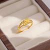 24K Gold Color Branch Leaf Rings For Women Adjustable Open Ring Non Tarnish Wedding Band Trendy Jewelry Accessories Gifts