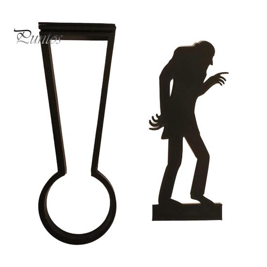 

Подсвечник для Хэллоуина, металлический подсвечник для чайной свечи с пугающим силуэтом фигуры, жуткий призрак, отбрасывающий тень для чайной свечи, для внутреннего декора N