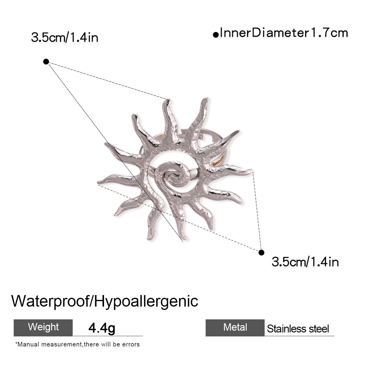 

Комплект серег-пусет и ожерелья из нержавеющей стали с солнцем - Универсальные украшения высокого класса