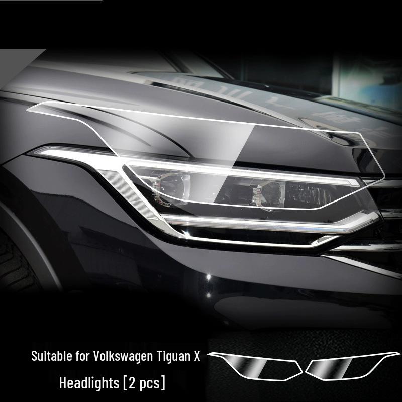 Volkswagen Headlight Film for Teramont X, Tiguan X, Touareg, Tharu, Sagitar, Golf, Viloran, and T-Roc models.