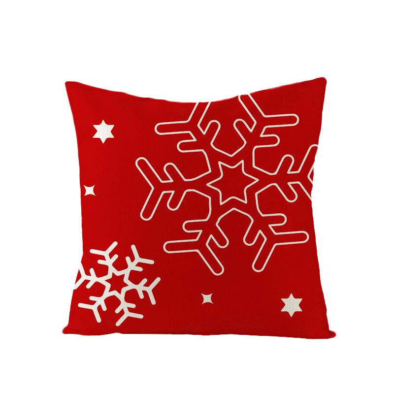 Christmas Pillow Cover for Home Holiday Sofa Bedside Decoration Linen Pillow Cushion Cover