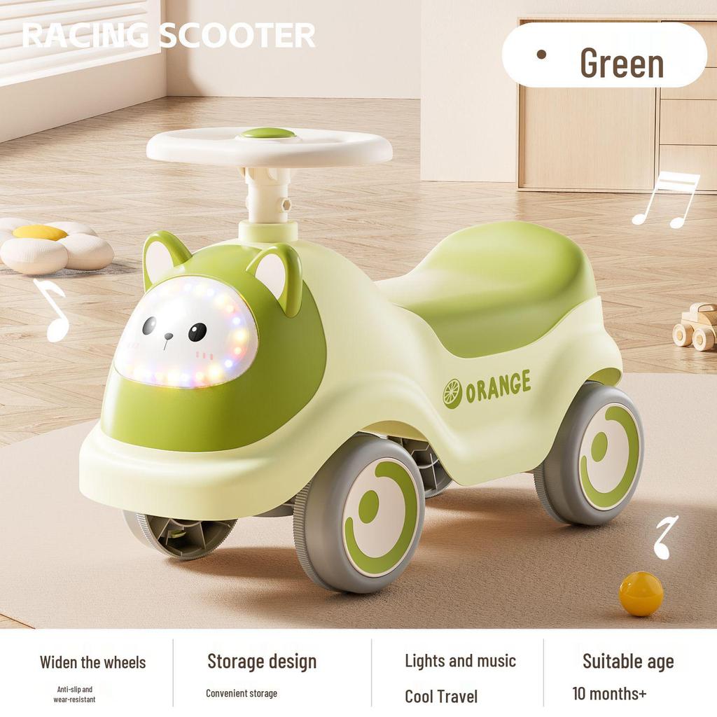 New Four-Wheel Kids Ride-On Scooter for Boys & Girls, Ages 1-3, Anti-Rollover Design